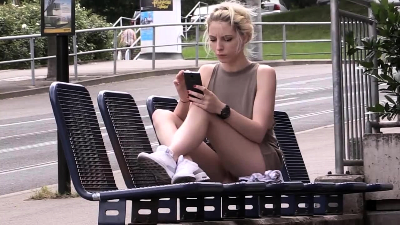 Pretty Blonde Teen Exposes Her Tight Slit In A Public Place Video at Porn hq nude photo