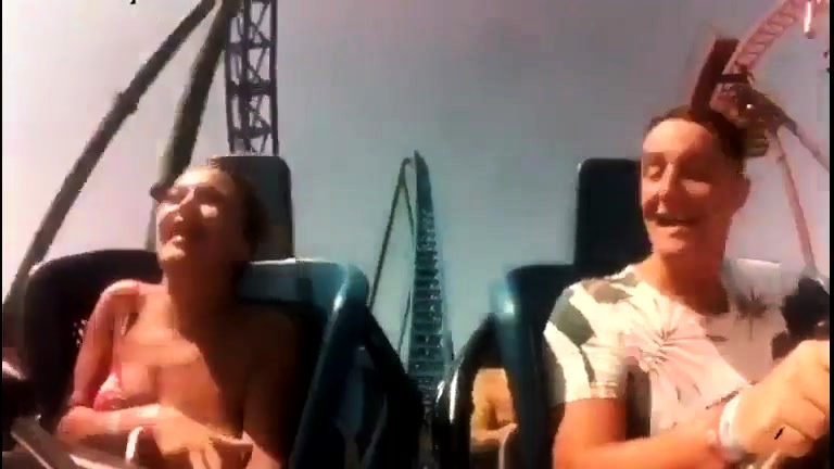 Nudist On Roller Coaster - Cute Amateur Teen Having Fun On A Roller Coaster Ride Video at Porn Lib