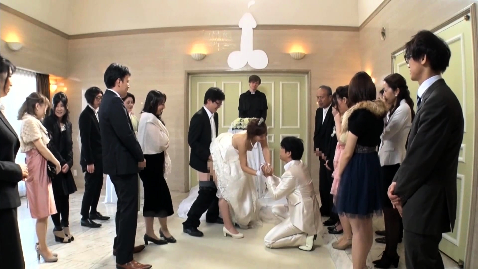 Japanese Bride - Slutty Japanese Bride In Lingerie Indulges In Wild Group Sex ...